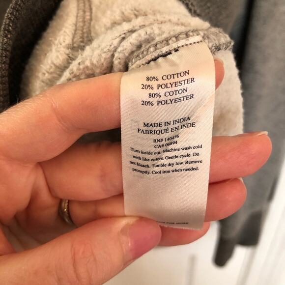 Faherty Double Knit Grey Sweatpant and Sweatshirt Set - Picture 9 of 16